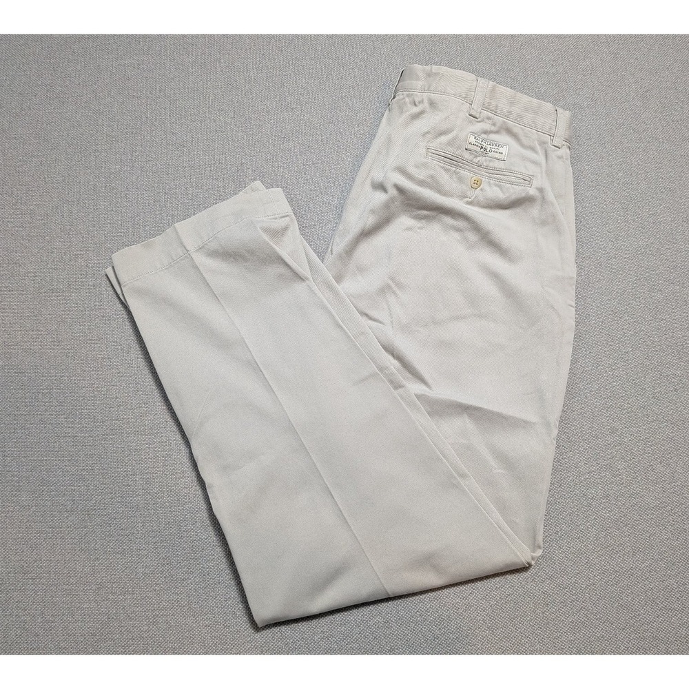 Polo Ralph Lauren Chino Mens Pants Prospect Pant Beige 36x32 VTG Twill Classic